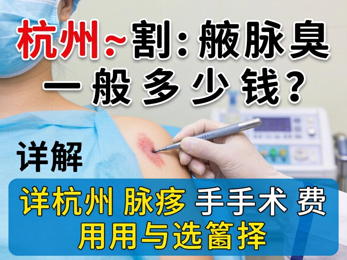 杭州割腋臭一般多少钱？详解杭州腋臭手术费用与选择