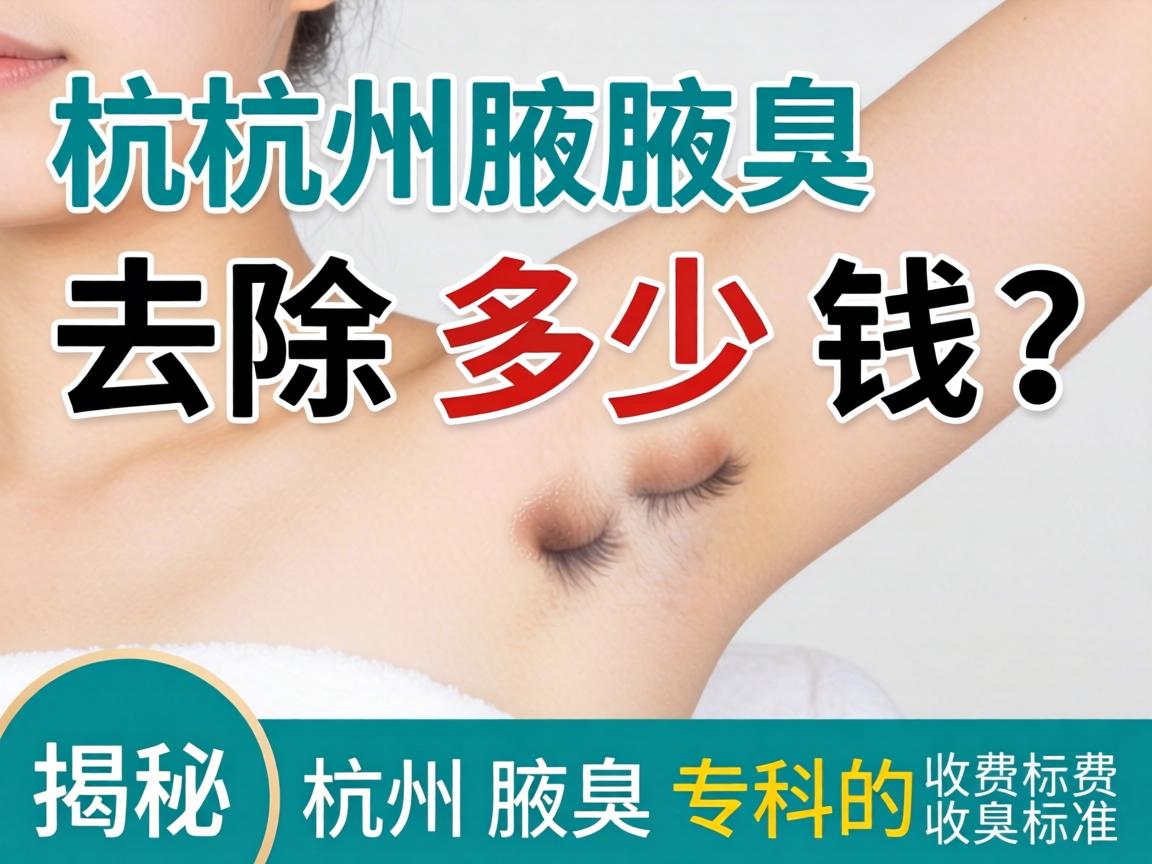 杭州腋臭去除多少钱？揭秘杭州腋臭专科的收费标准