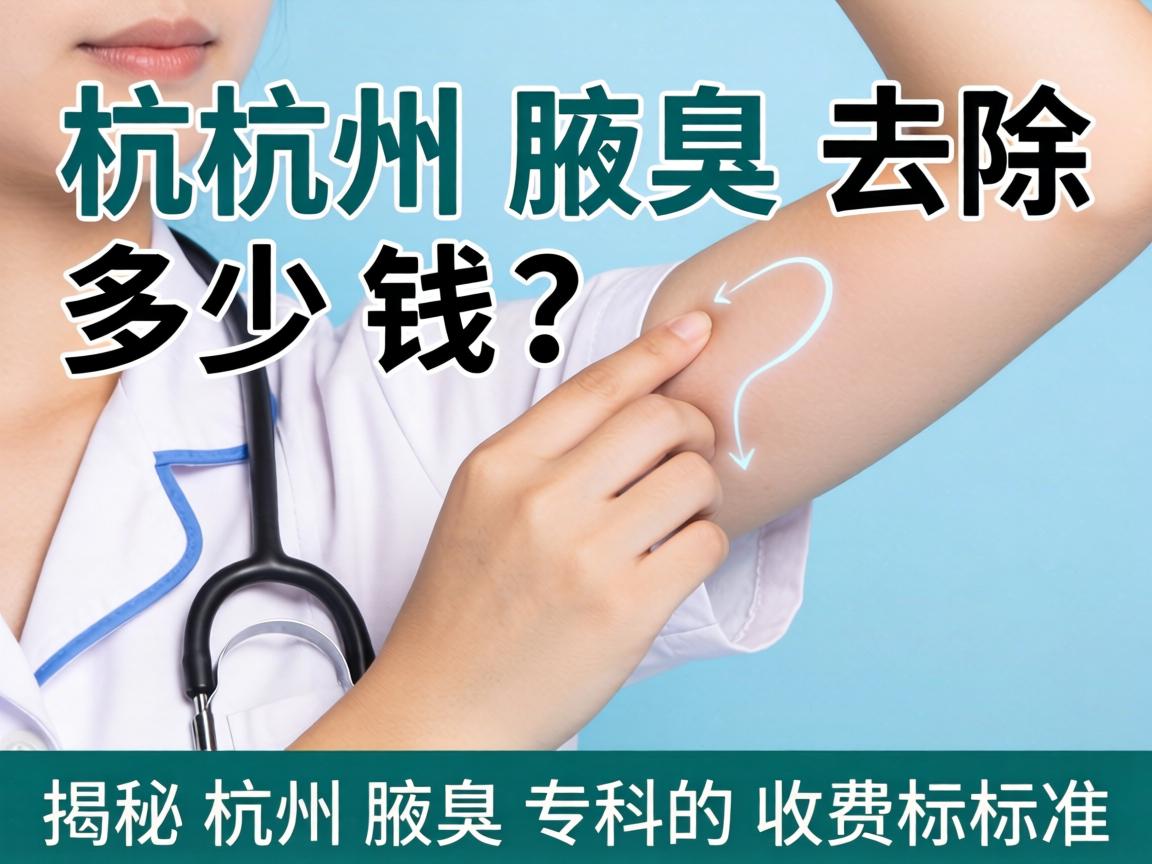 杭州腋臭去除多少钱？揭秘杭州腋臭专科的收费标准