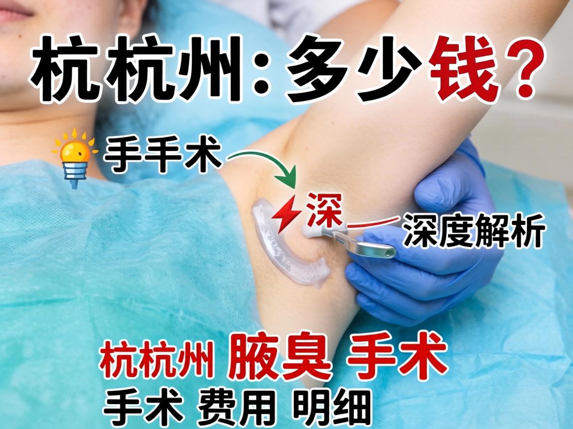 杭州腋臭手术多少钱？深度解析杭州腋臭手术费用明细