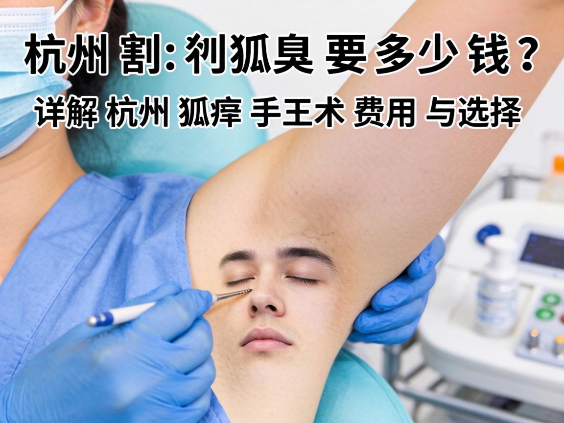 杭州割狐臭要多少钱？详解杭州狐臭手术费用与选择