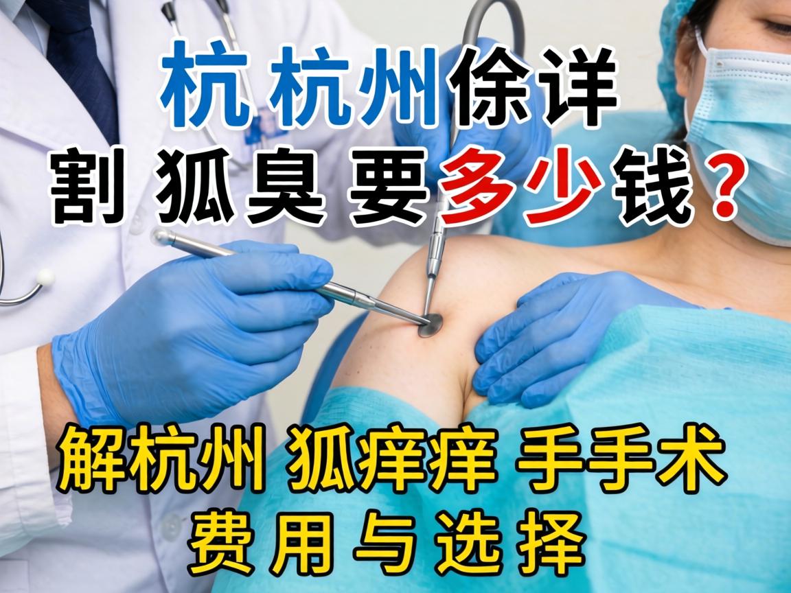 杭州割狐臭要多少钱？详解杭州狐臭手术费用与选择