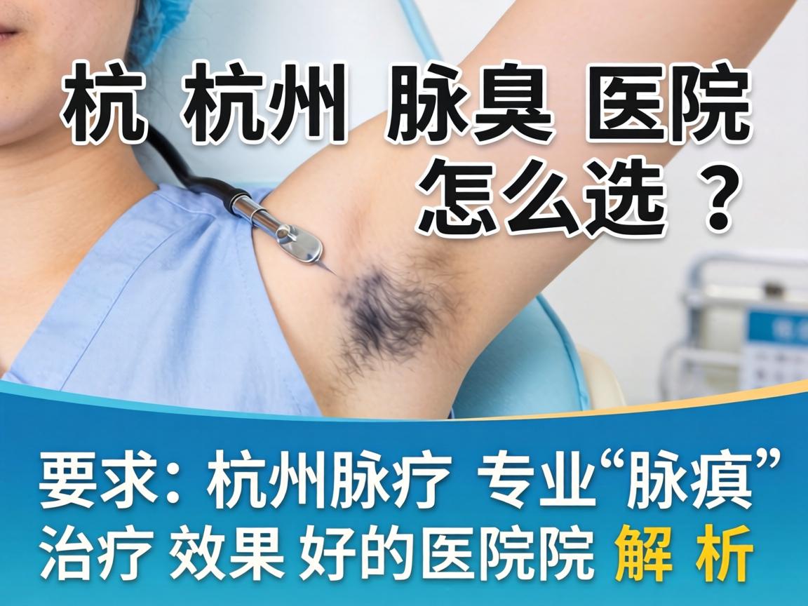 杭州腋臭医院怎么选？杭州专业腋臭治疗效果好的医院解析