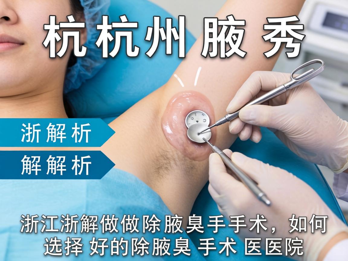 杭州腋秀解析，在浙江做除腋臭手术，如何选择好的除腋臭手术医院