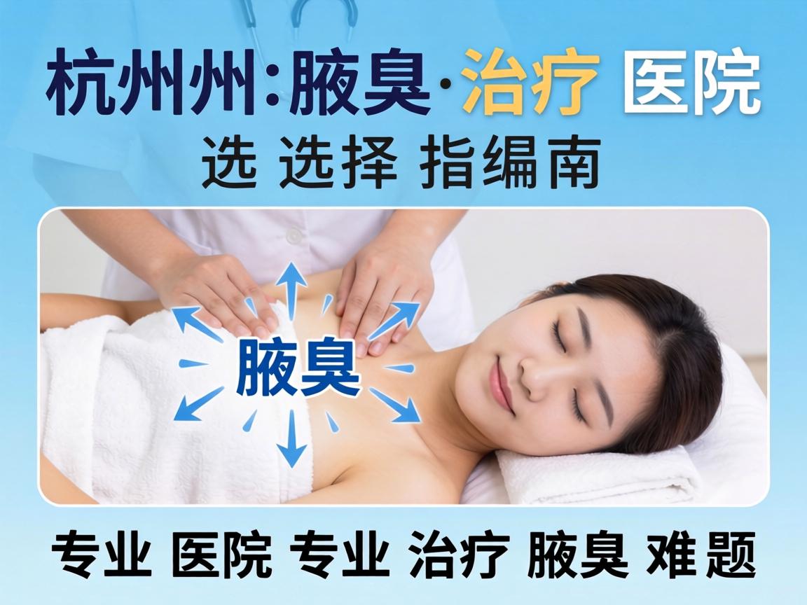 杭州腋臭治疗医院选择指南，专业医院专业治疗腋臭难题