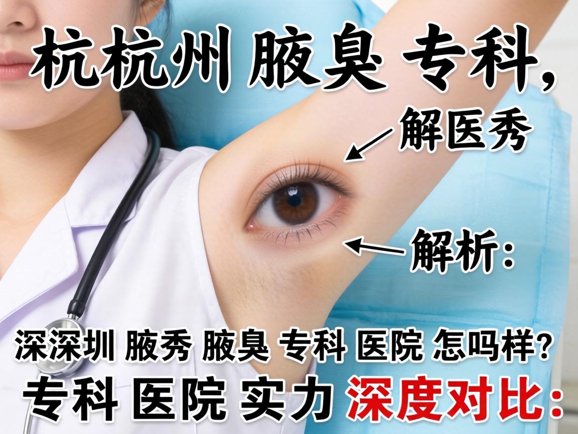 杭州腋秀腋臭专科解析，深圳腋秀腋臭专科医院怎么样，专科医院实力深度对比