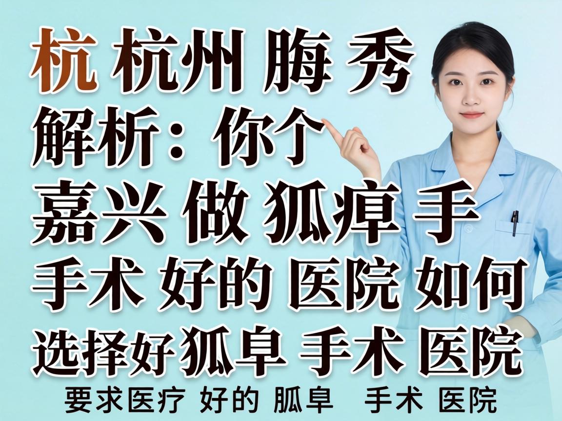 杭州腋秀解析，嘉兴做狐臭手术好的医院，如何选择好的狐臭手术医院