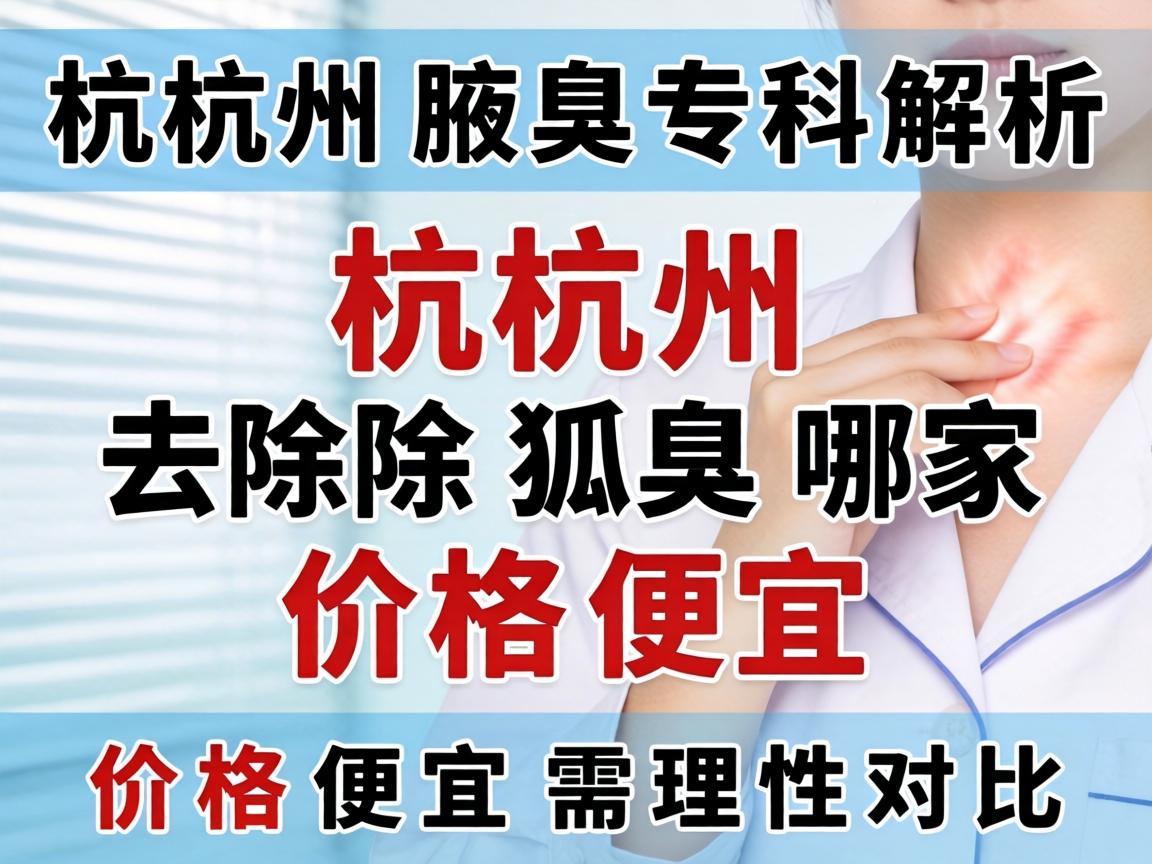 杭州腋臭专科解析，杭州去除狐臭哪家价格便宜，价格便宜需理性对比