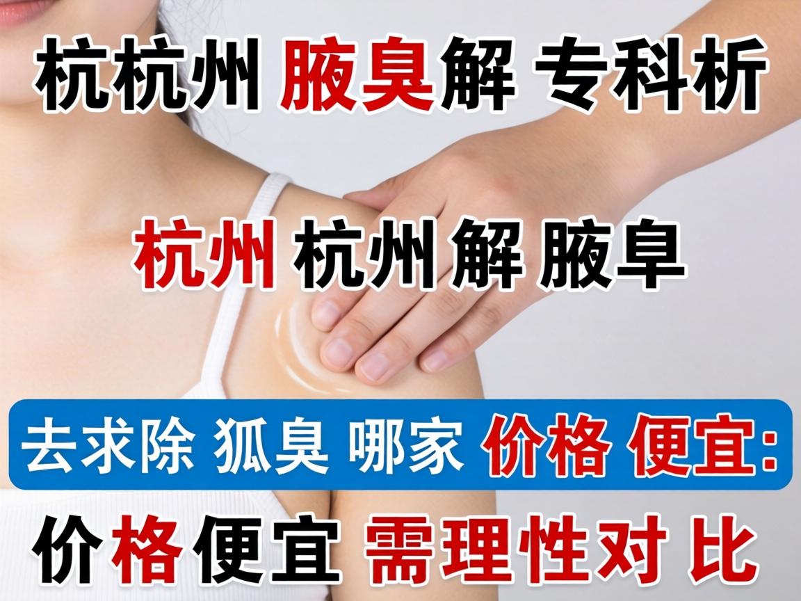杭州腋臭专科解析，杭州去除狐臭哪家价格便宜，价格便宜需理性对比