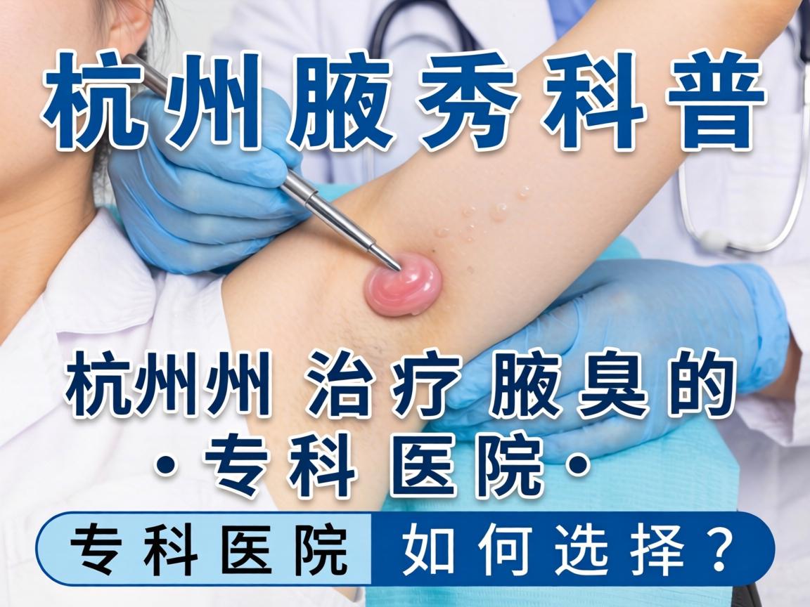 杭州腋秀科普，杭州治疗腋臭的专科医院，专科医院如何选择？