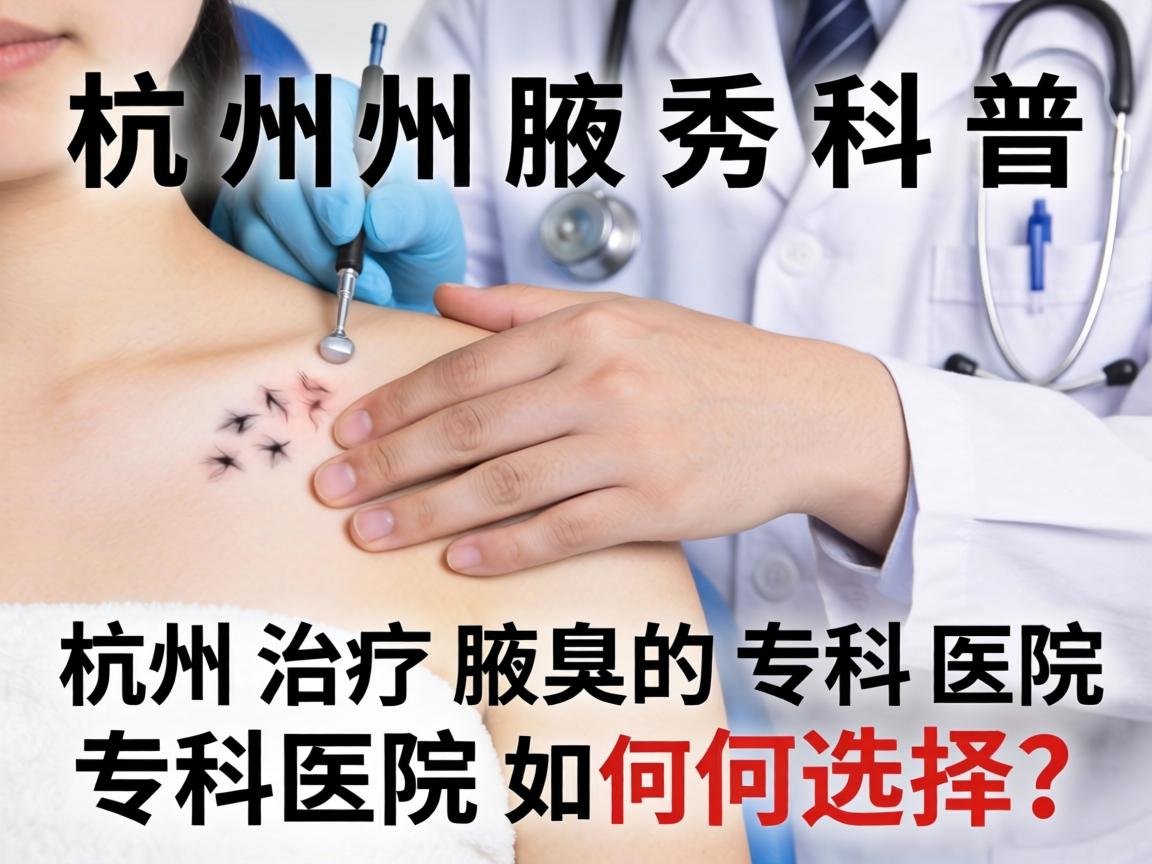 杭州腋秀科普，杭州治疗腋臭的专科医院，专科医院如何选择？
