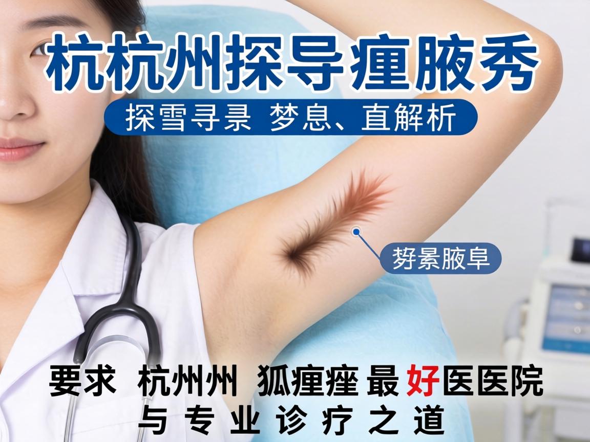 杭州腋秀解析,探寻杭州狐臭最好医院与专业诊疗之道 杭州腋秀解析,探寻杭州狐臭最好医院与专业诊疗之道