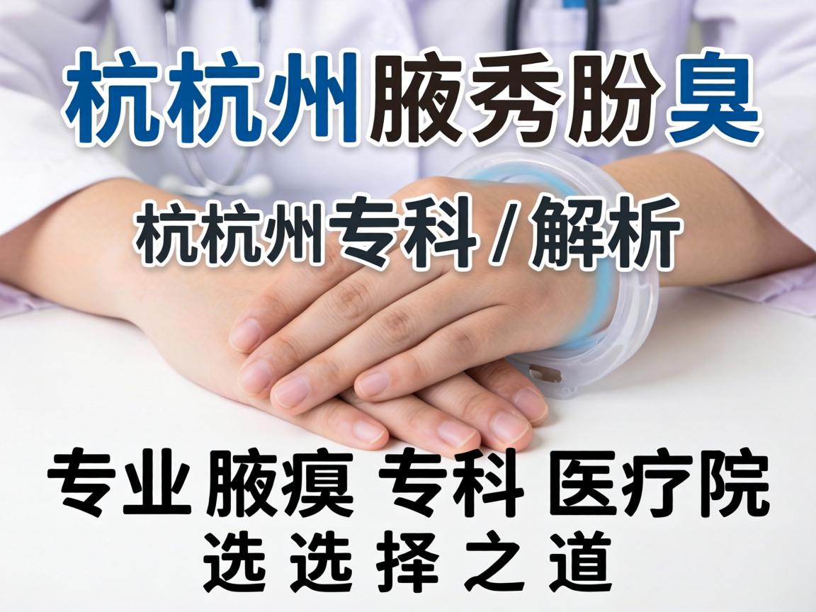 杭州腋秀腋臭专科解析，杭州专业腋臭专科医院的选择之道