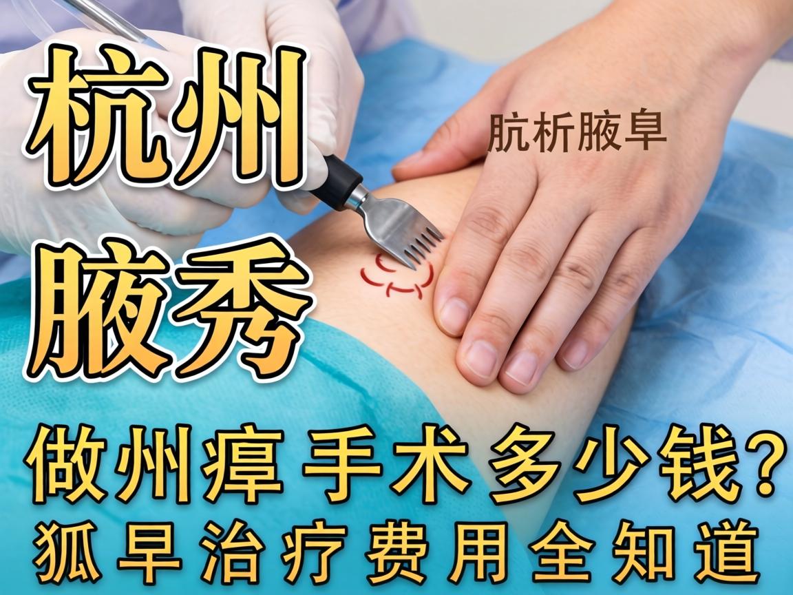 杭州腋秀解析，杭州做狐臭手术多少钱？狐臭治疗费用全知道