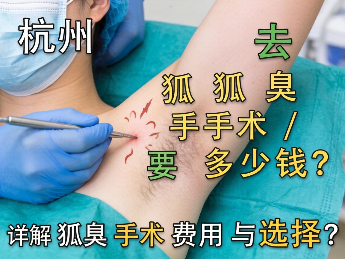 杭州去狐臭手术要多少钱？详解狐臭手术费用与选择