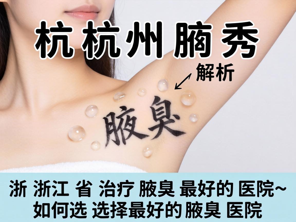 杭州腋秀解析，浙江省治疗腋臭最好的医院，如何选择最好的腋臭医院