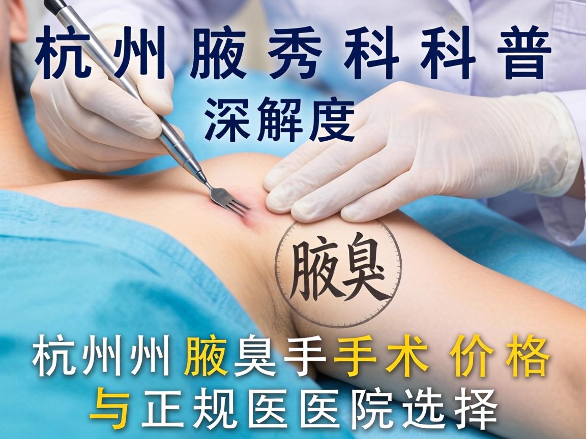 杭州腋秀科普，深度解析杭州腋臭手术价格与正规医院选择