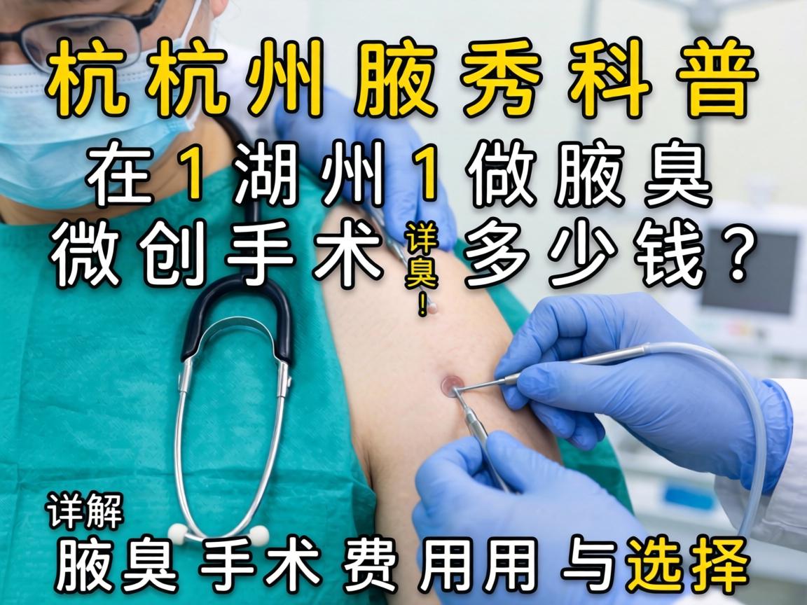 杭州腋秀科普，在湖州做腋臭微创手术多少钱？详解腋臭手术费用与选择