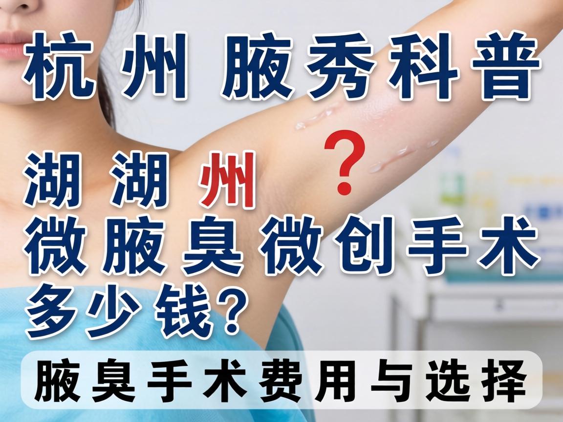杭州腋秀科普，在湖州做腋臭微创手术多少钱？详解腋臭手术费用与选择