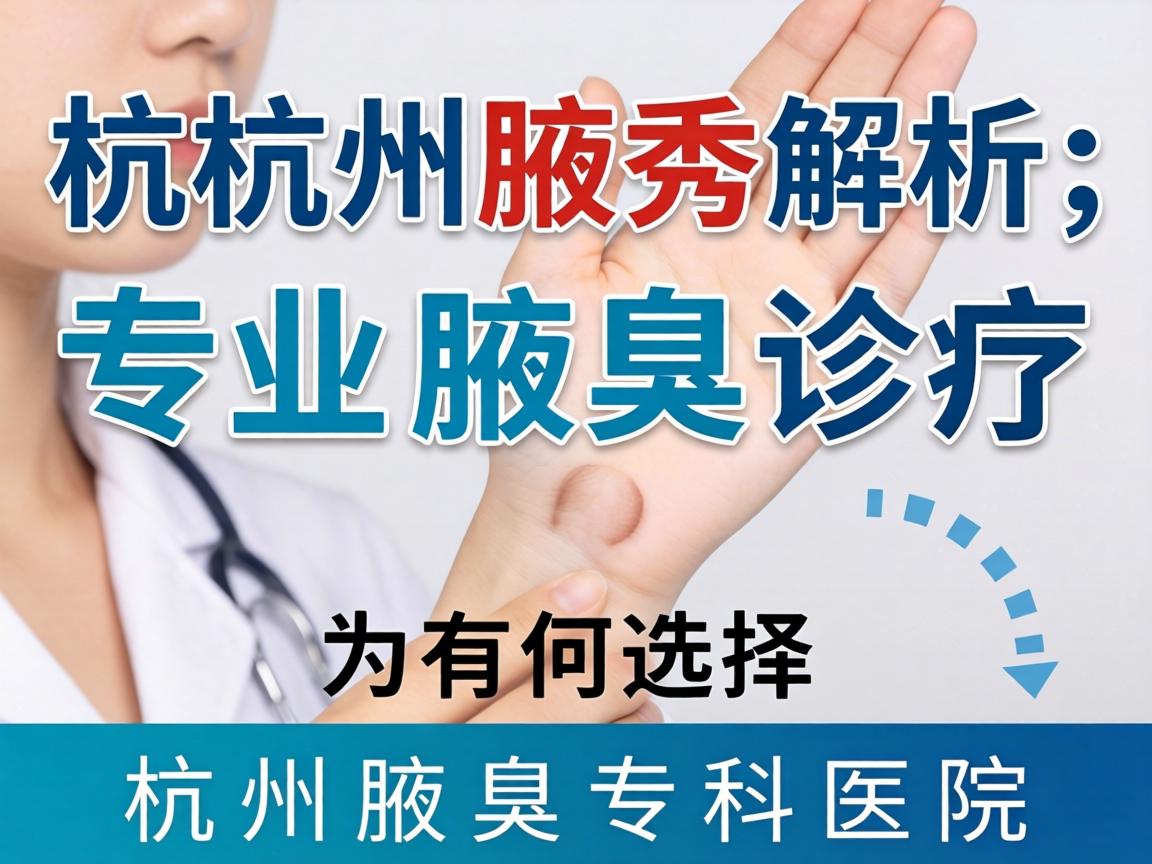 杭州腋秀解析，专业腋臭诊疗，为何选择杭州腋臭专科医院