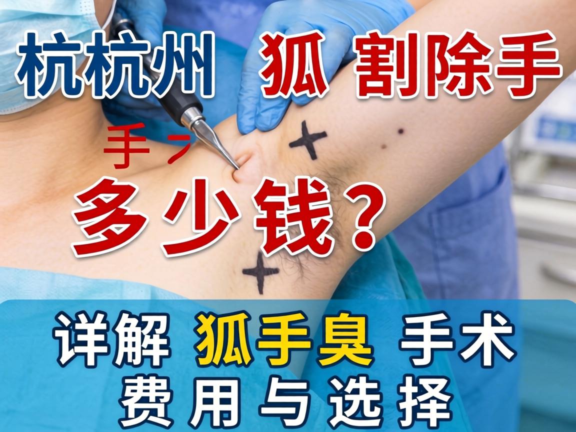 杭州割除狐臭手术多少钱？详解狐臭手术费用与选择