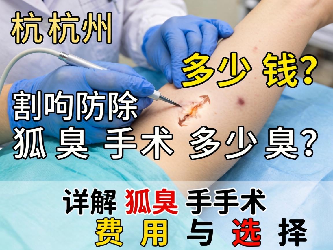 杭州割除狐臭手术多少钱？详解狐臭手术费用与选择