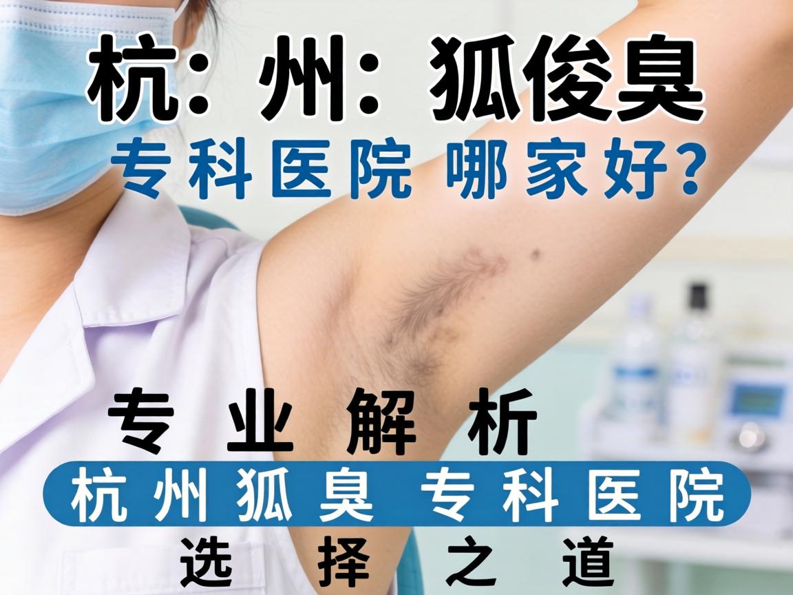 杭州狐臭专科医院哪家好？专业解析杭州狐臭专科医院选择之道
