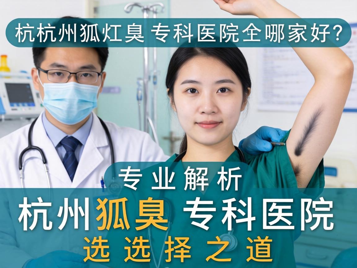 杭州狐臭专科医院哪家好？专业解析杭州狐臭专科医院选择之道
