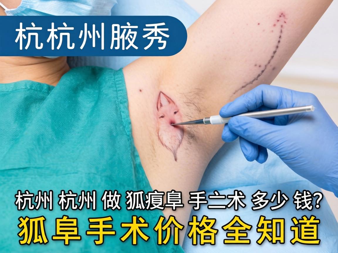杭州腋秀解析，杭州做狐臭手术多少钱？狐臭手术价格全知道
