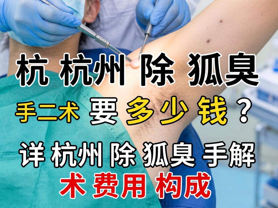 杭州除狐臭手术要多少钱？详解杭州除狐臭手术费用构成