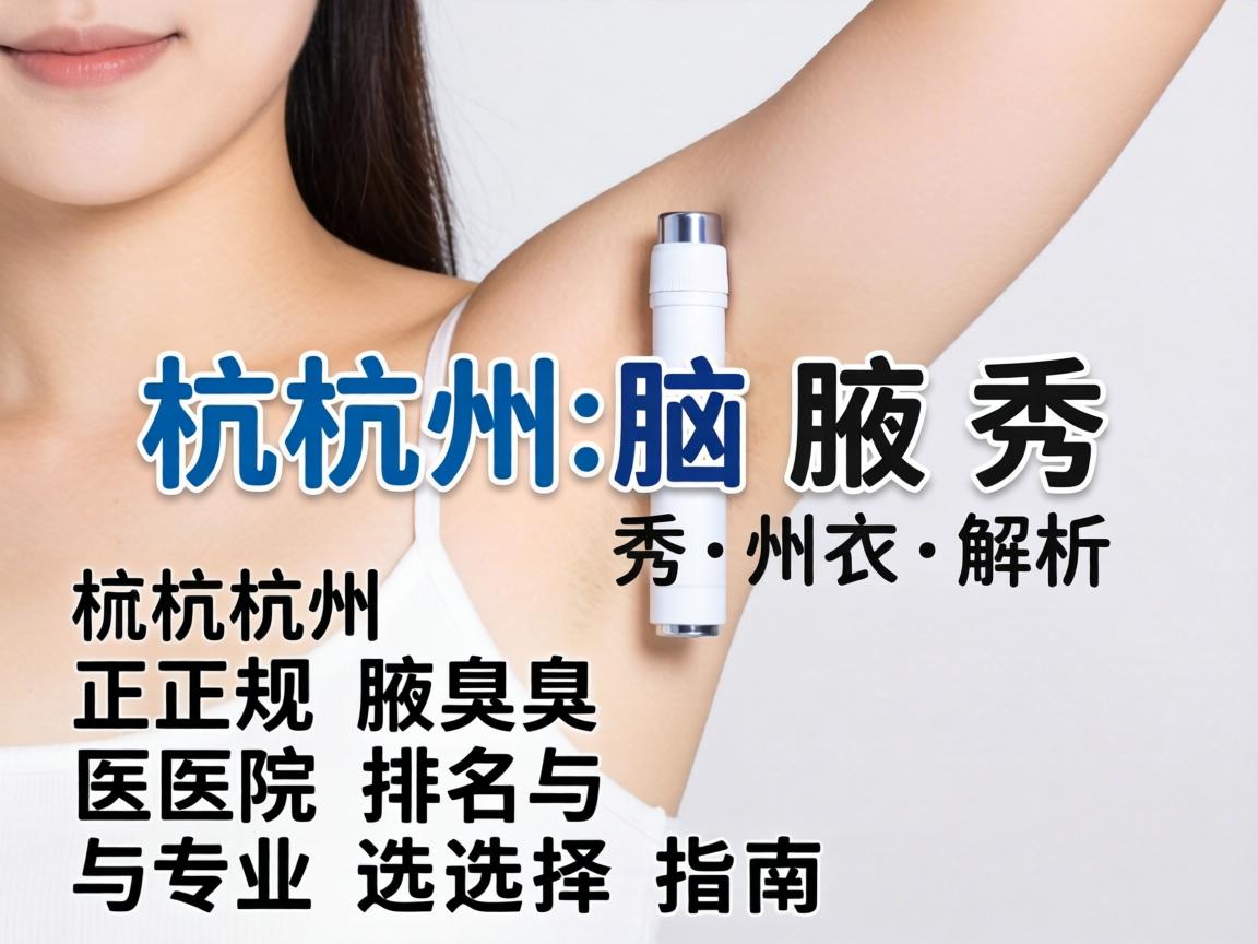 杭州腋秀解析，杭州正规腋臭医院排名与专业选择指南