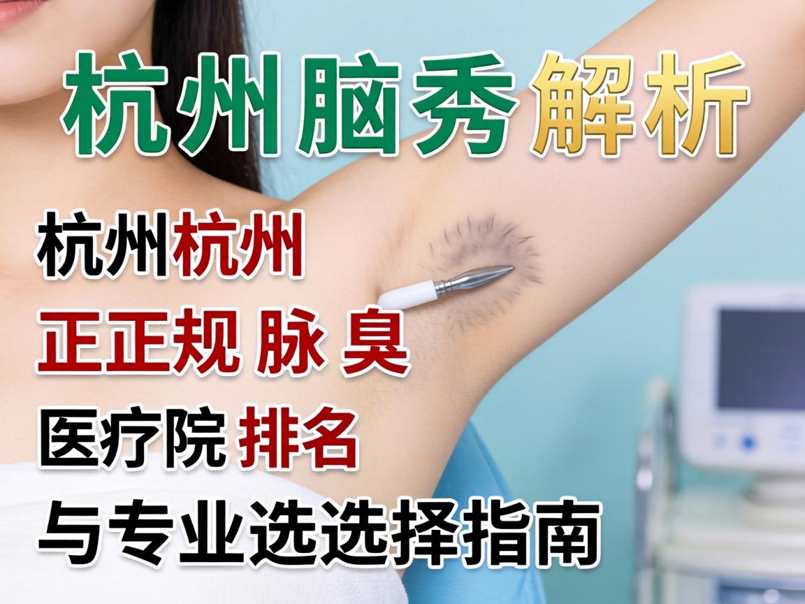杭州腋秀解析，杭州正规腋臭医院排名与专业选择指南