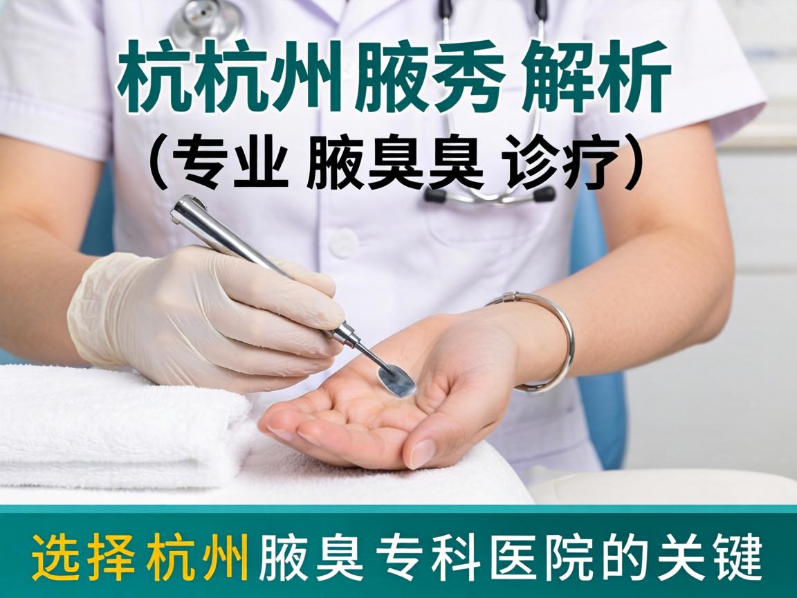 杭州腋秀解析，专业腋臭诊疗，选择杭州腋臭专科医院的关键