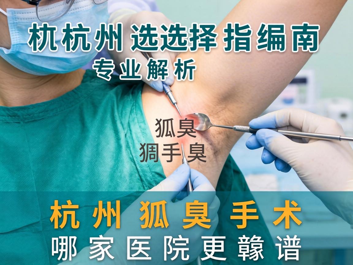 杭州狐臭手术选择指南，专业解析杭州狐臭手术哪家医院更靠谱