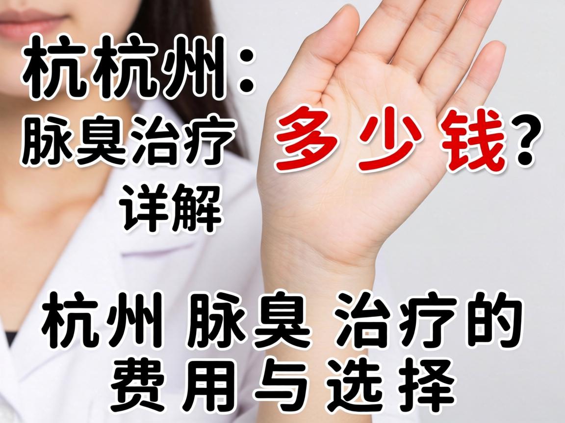 杭州腋臭治疗多少钱？详解杭州腋臭治疗的费用与选择