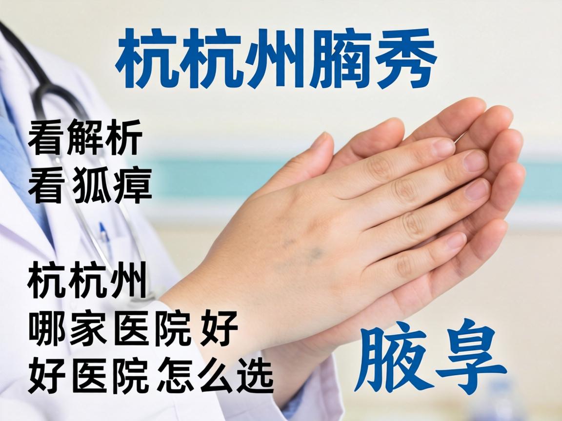 杭州腋秀解析，看狐臭杭州哪家医院好，好医院怎么选