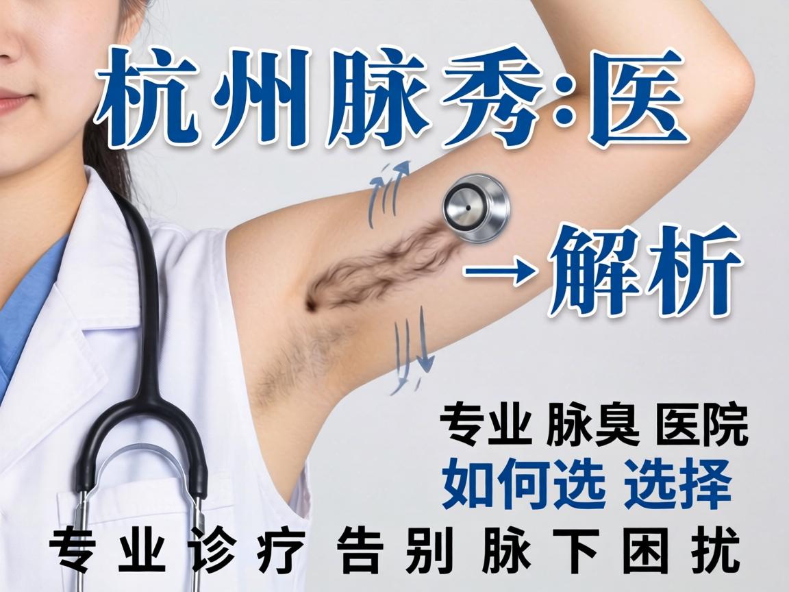 杭州腋秀解析，专业腋臭医院如何选择，专业诊疗告别腋下困扰