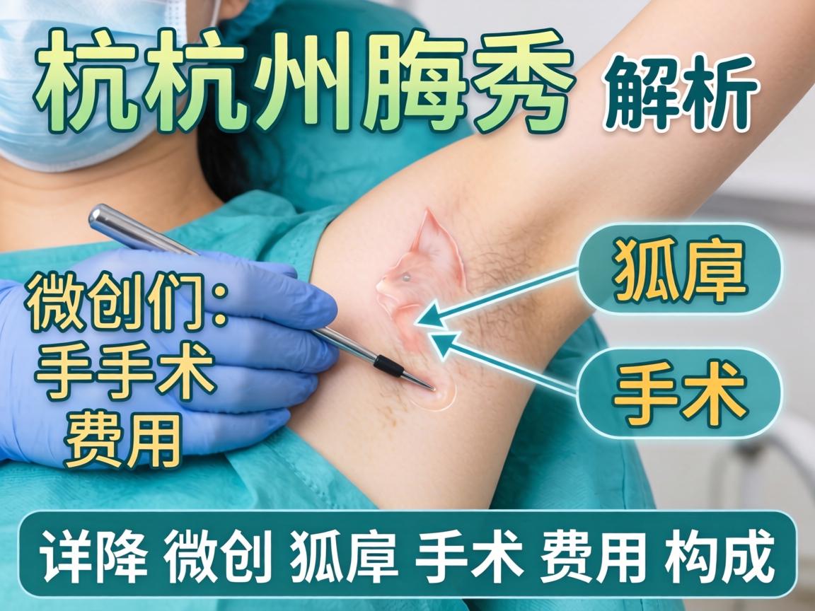 杭州腋秀解析，杭州微创狐臭手术费用，详解微创狐臭手术费用构成