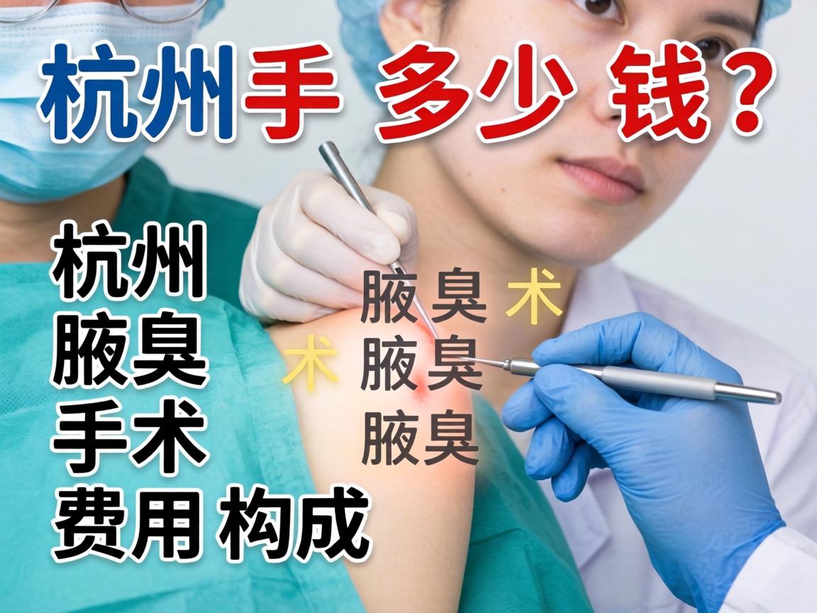 杭州腋臭手术多少钱？详解杭州腋臭手术费用构成