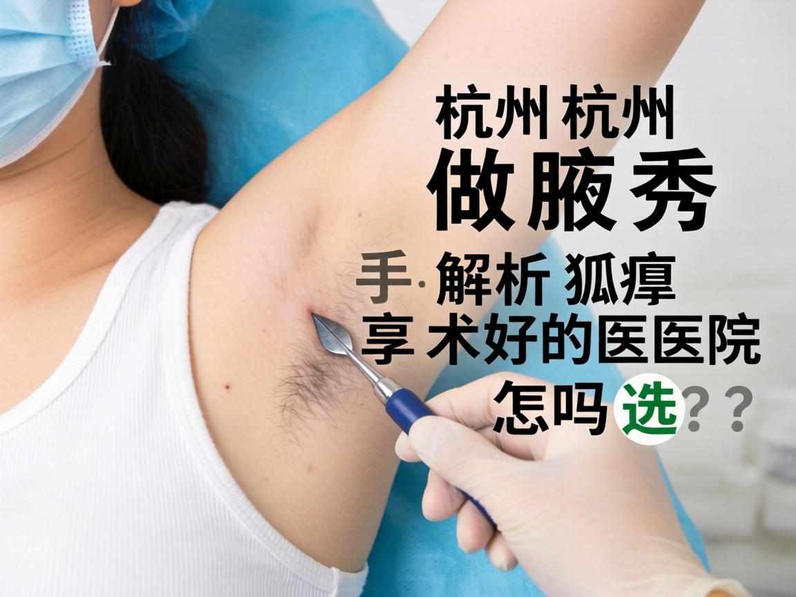 杭州腋秀解析，杭州做狐臭手术好的医院怎么选？