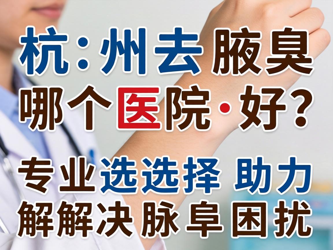 杭州去腋臭哪个医院好？专业选择助力解决腋臭困扰