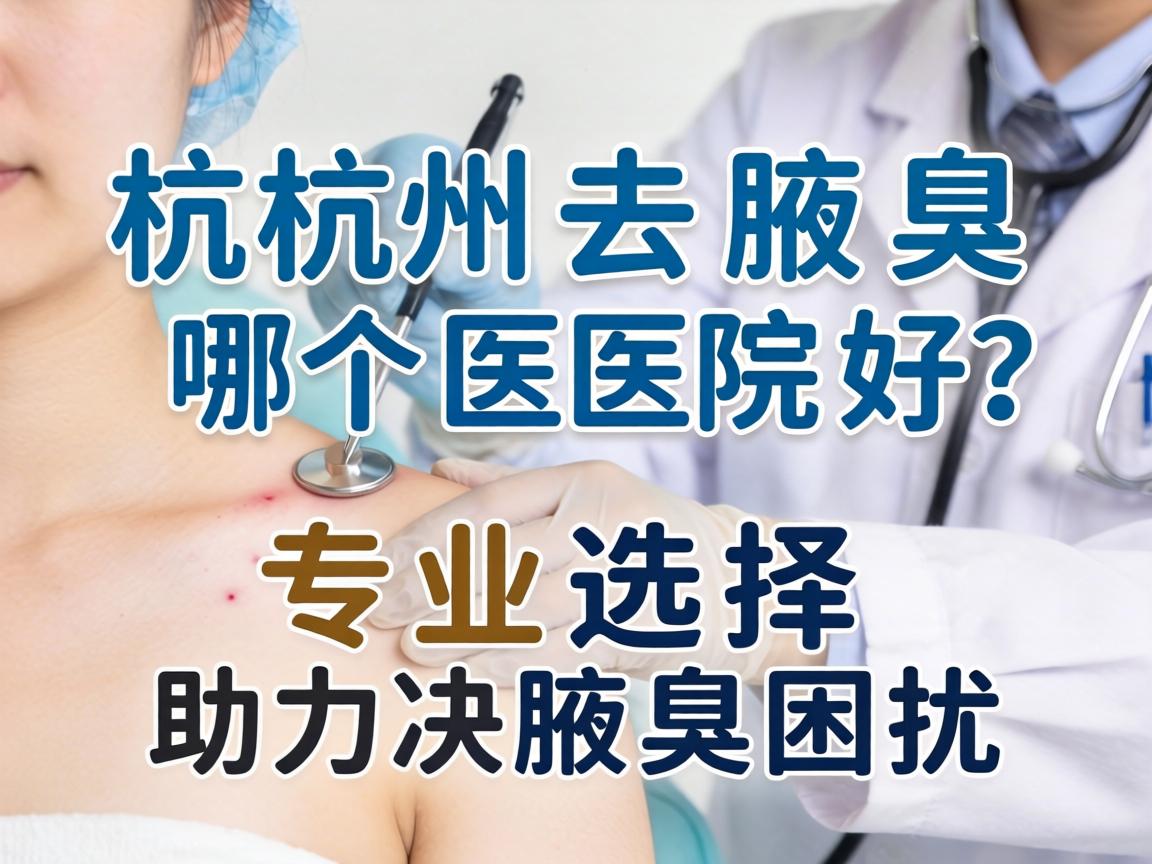 杭州去腋臭哪个医院好？专业选择助力解决腋臭困扰