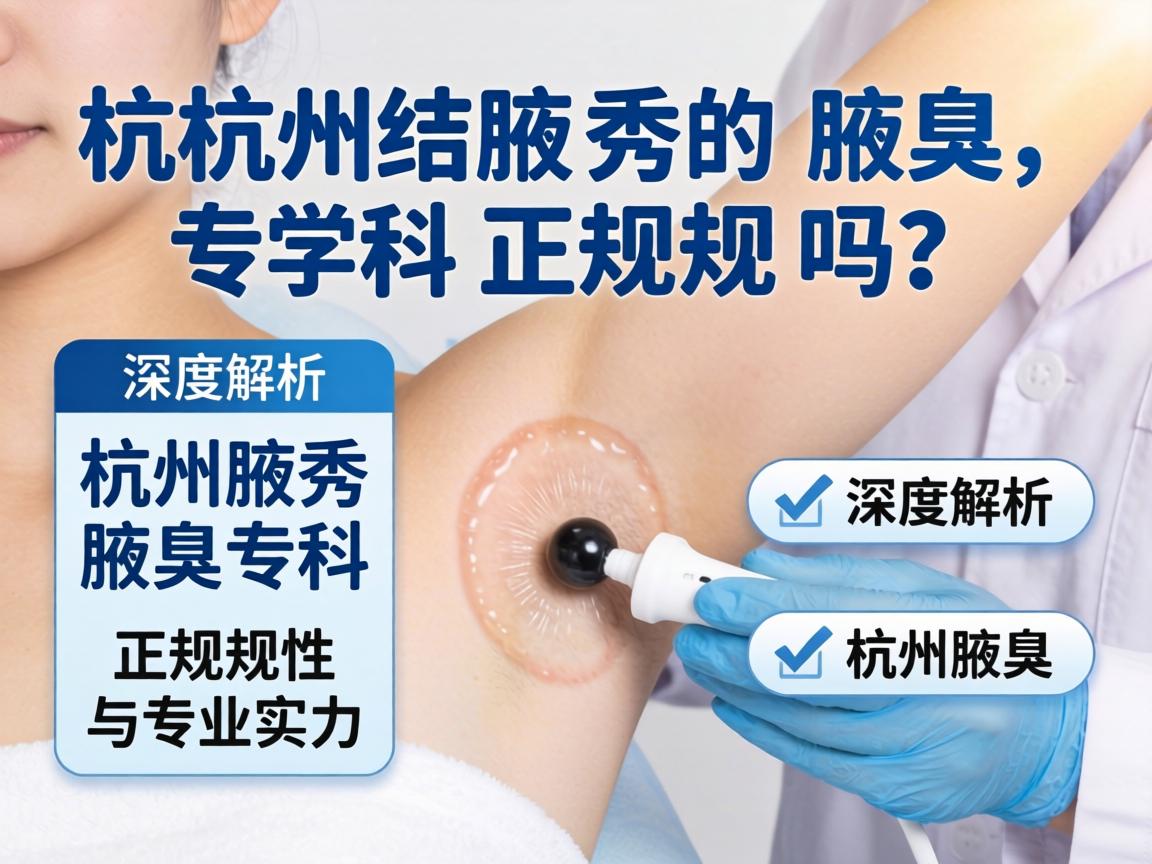 杭州腋秀腋臭专科正规吗？深度解析杭州腋秀腋臭专科的正规性与专业实力