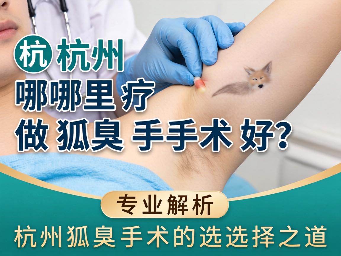 杭州哪里做狐臭手术好？专业解析杭州狐臭手术的选择之道
