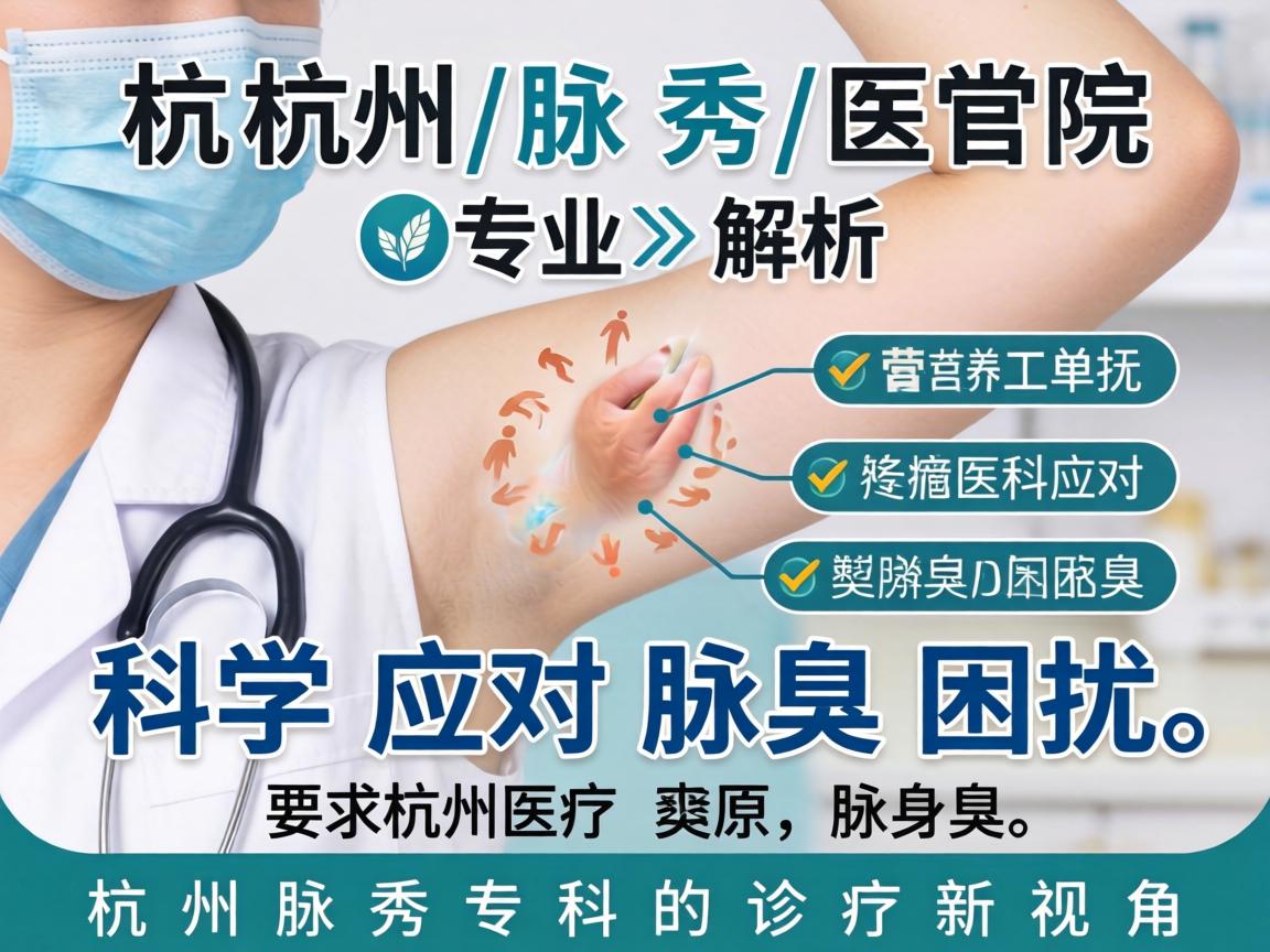 杭州腋秀医院专业解析,科学应对腋臭困扰,杭州腋秀专科的诊疗新视角 杭州腋秀医院专业解析,科学应对腋臭困扰,杭州腋秀专科的诊疗新视角