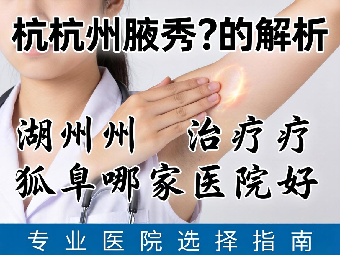 杭州腋秀解析，湖州治疗狐臭哪家医院好，专业医院选择指南