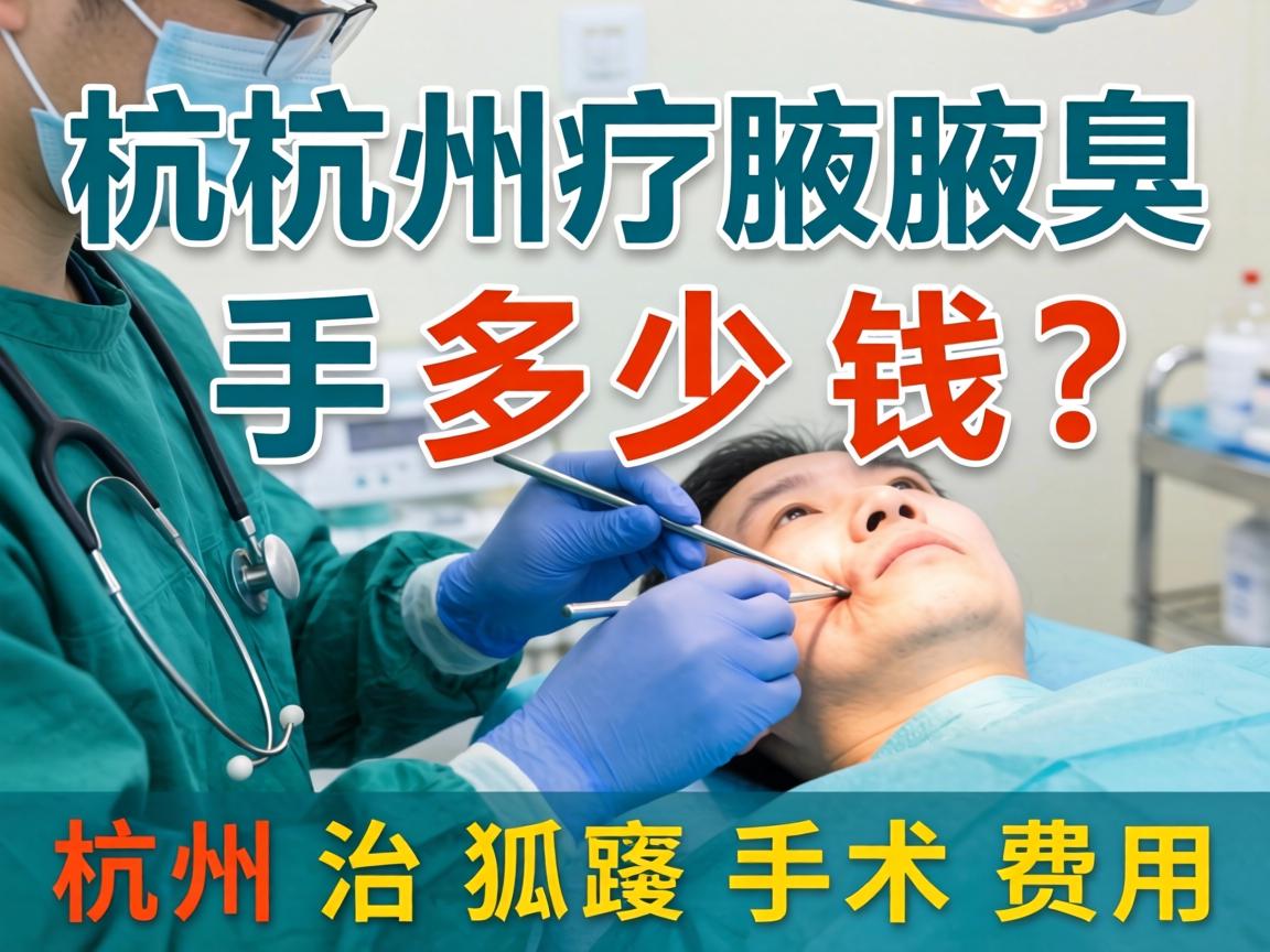 杭州腋臭手术多少钱？详解杭州治狐臭手术费用