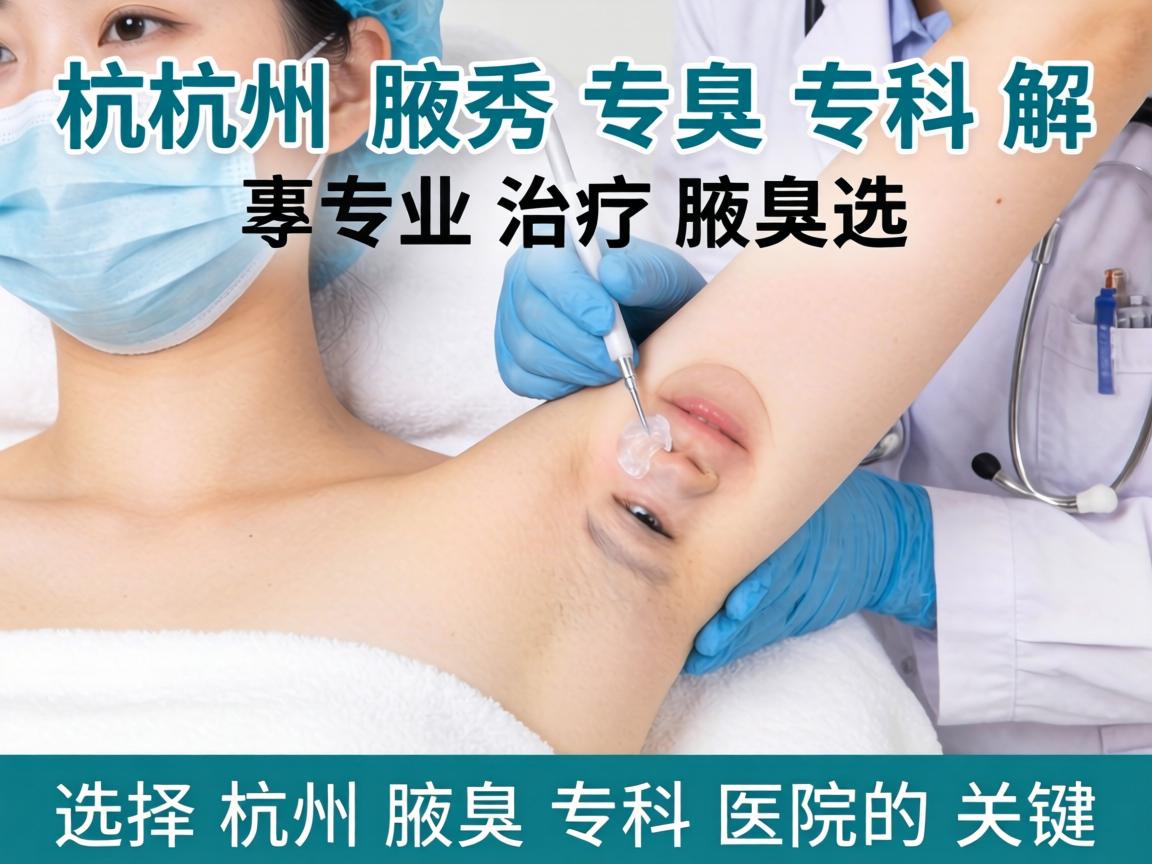杭州腋秀腋臭专科解析，专业治疗腋臭，选择杭州腋臭专科医院的关键