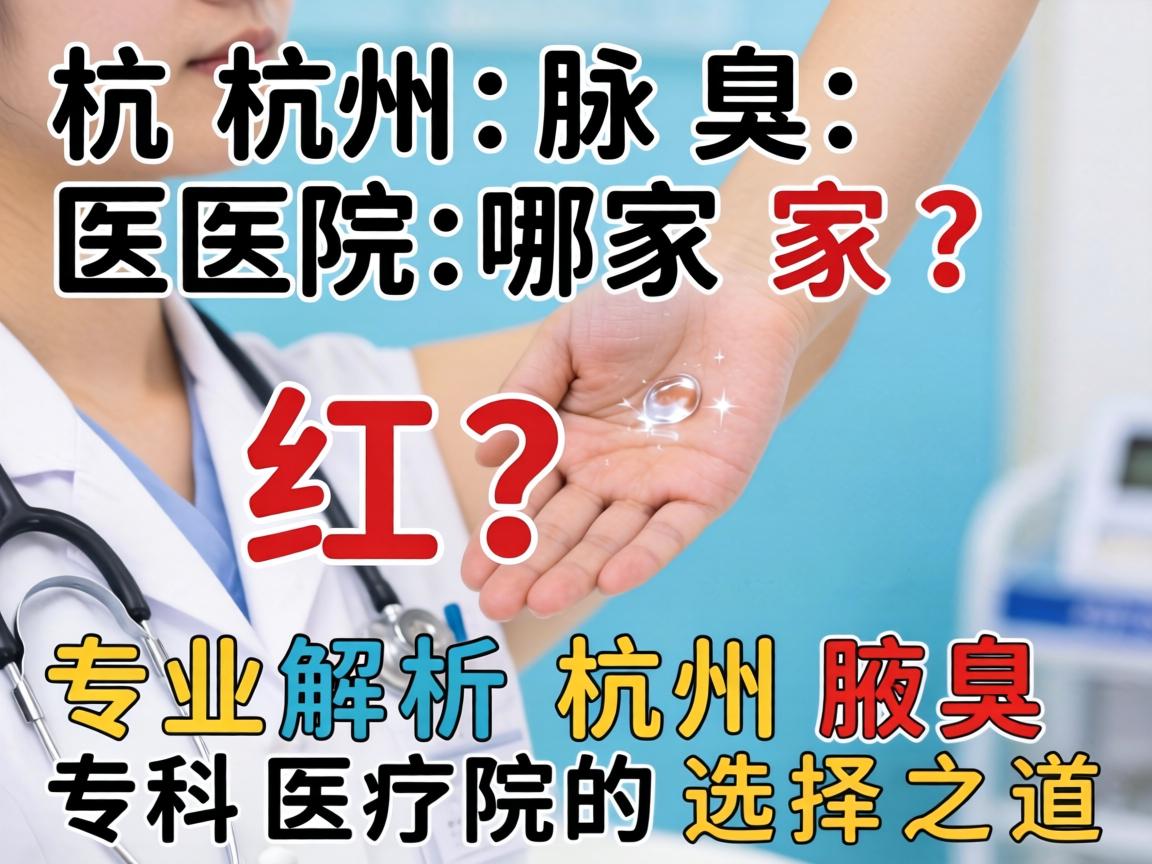杭州腋臭医院哪家红？专业解析杭州腋臭专科医院的选择之道