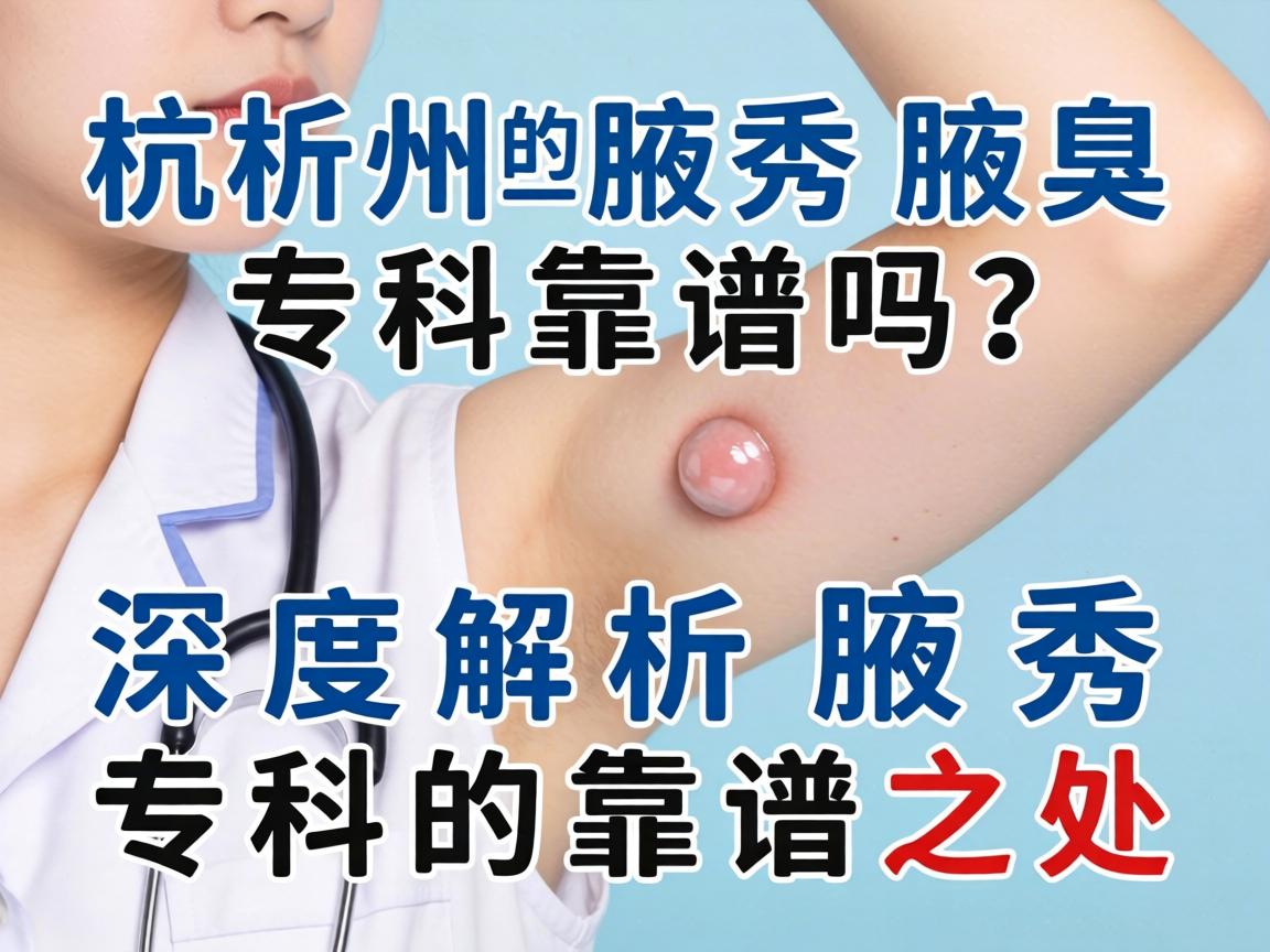 杭州腋秀腋臭专科靠谱吗？深度解析腋秀专科的靠谱之处